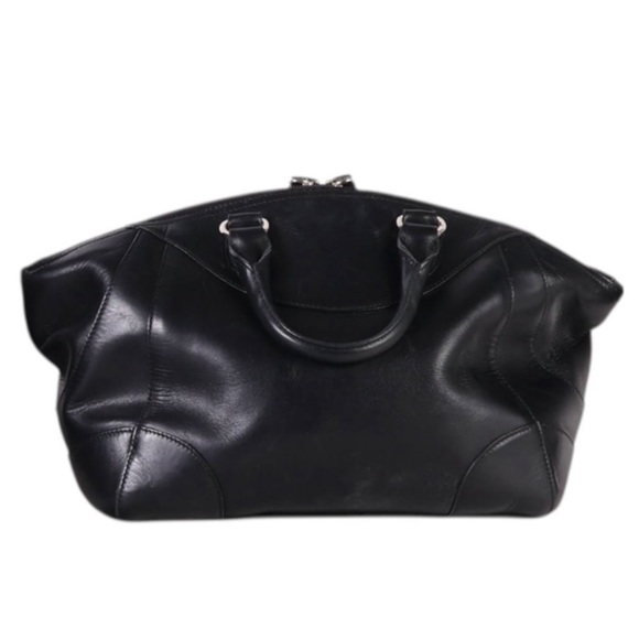 Ralph Lauren black Leather Equestrian Buckle Satchel handbag - Picture 7 of 7